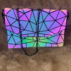 Holographic Geometric Crossbody Bag